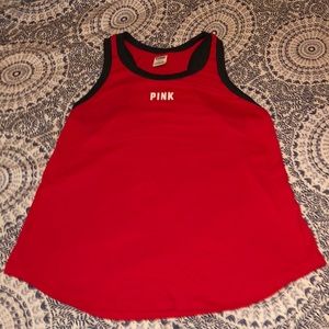 PINK Red Racerback Tank